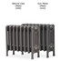 CI-CLA353-09-10 - Classic 4 Column Cast Iron Radiator H353mm x W524mm CI-CLA353-09-10 - Classic 4 Column Cast Iron Radiator H353mm x W524mm